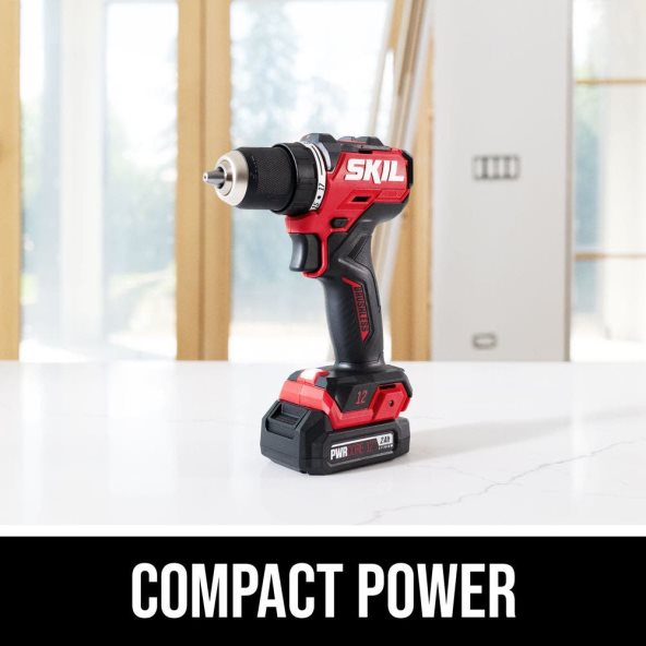 Kit de destornillador de impacto y taladro compacto sin escobillas de 12 V pwr core 12 SKIL 0F8J2D32 herramientas