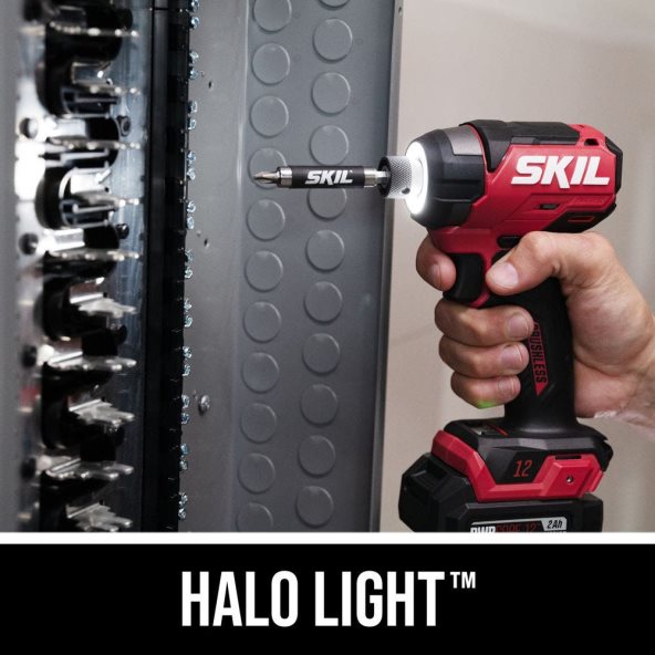 Kit de destornillador de impacto y taladro compacto sin escobillas de 12 V pwr core 12 SKIL 0F8J2D32 herramientas