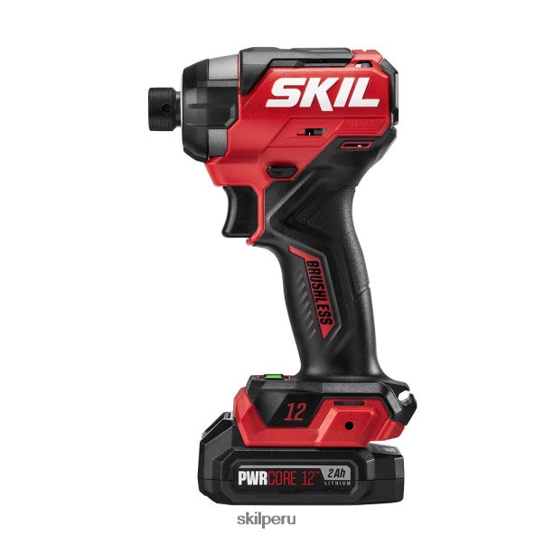 pwr core 12 kit de destornillador de impacto hexagonal sin escobillas de 12 V y 1/4 pulg. SKIL 0F8J2D8 herramientas
