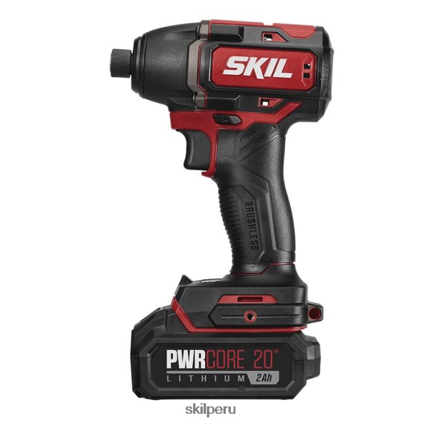 pwr core 20 kit de destornillador de impacto hexagonal sin escobillas, 20 V, 1/4 pulg. SKIL 0F8J2D40 herramientas