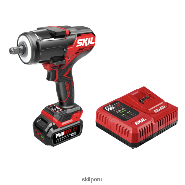 pwr core 20 kit de llave de impacto de par medio sin escobillas, 20 V, 1/2 pulg. SKIL 0F8J2D4 herramientas