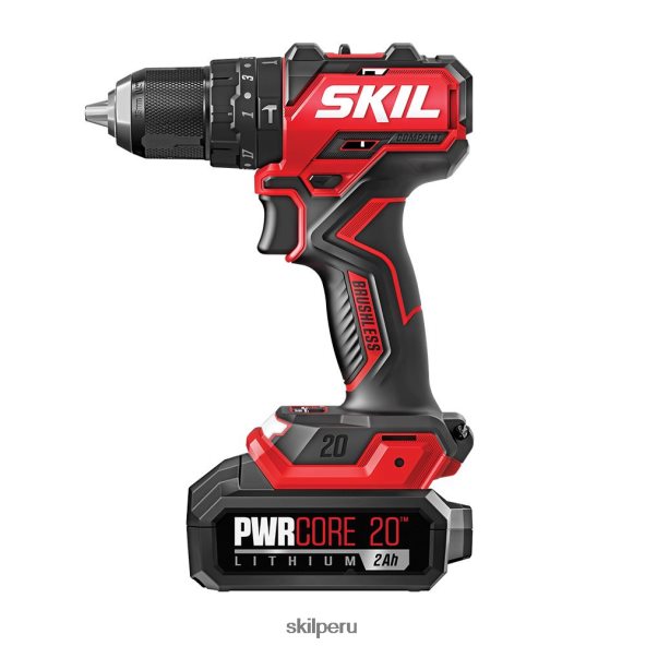 pwr core 20 kit de taladro percutor compacto sin escobillas, 20 V, 1/2 pulg. SKIL 0F8J2D12 herramientas