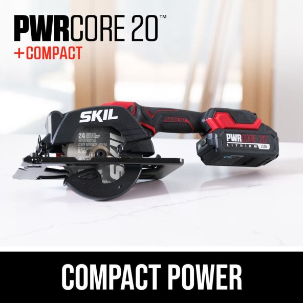 Kit de sierra circular compacta pwr core 20 sin escobillas, 20 V, 4-1/2 pulgadas SKIL 0F8J2D11 sierras
