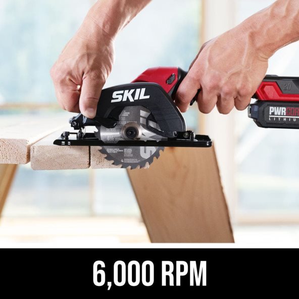 Kit de sierra circular compacta pwr core 20 sin escobillas, 20 V, 4-1/2 pulgadas SKIL 0F8J2D11 sierras